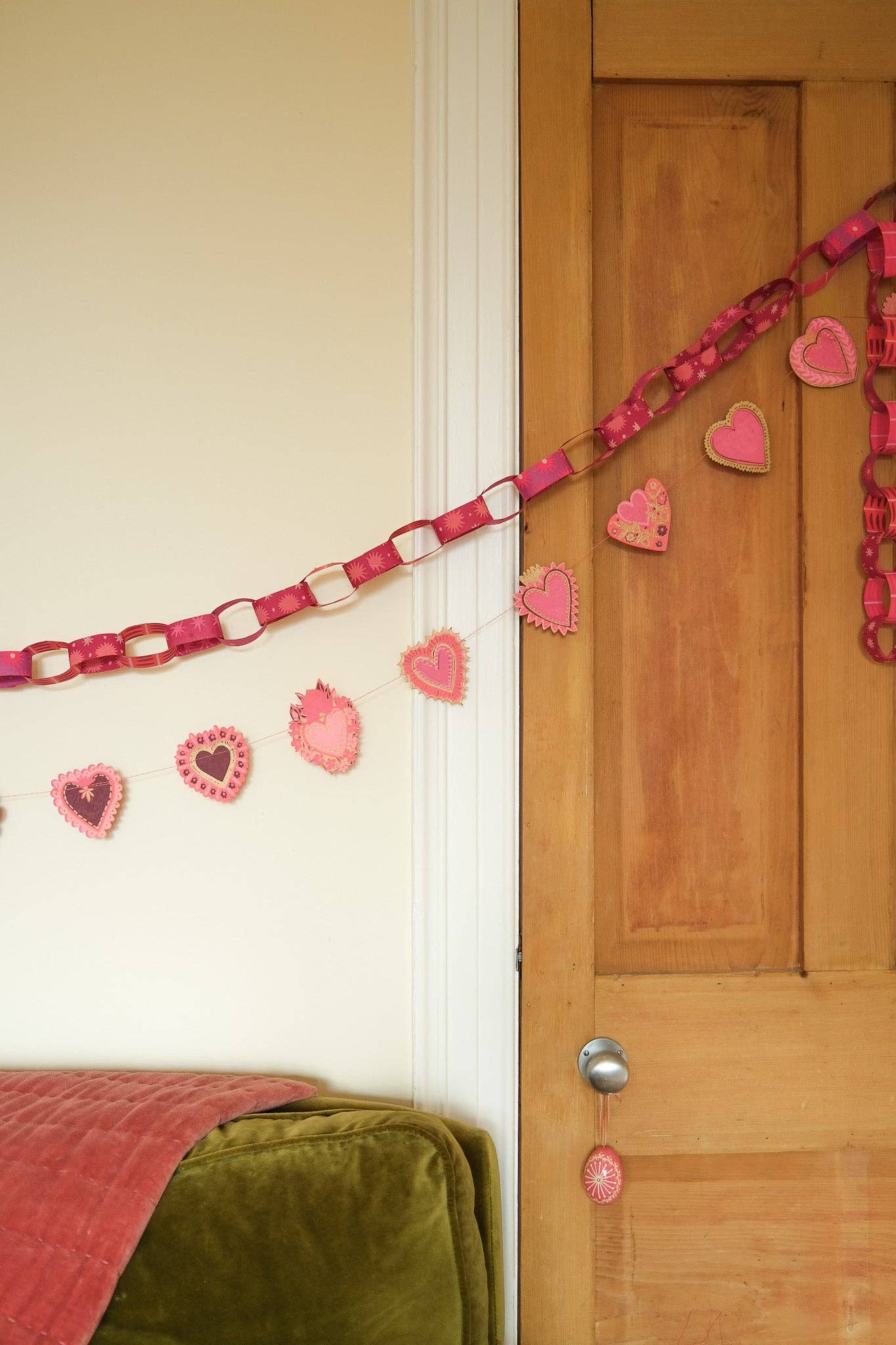 Sweet Hearts Sewn Garland