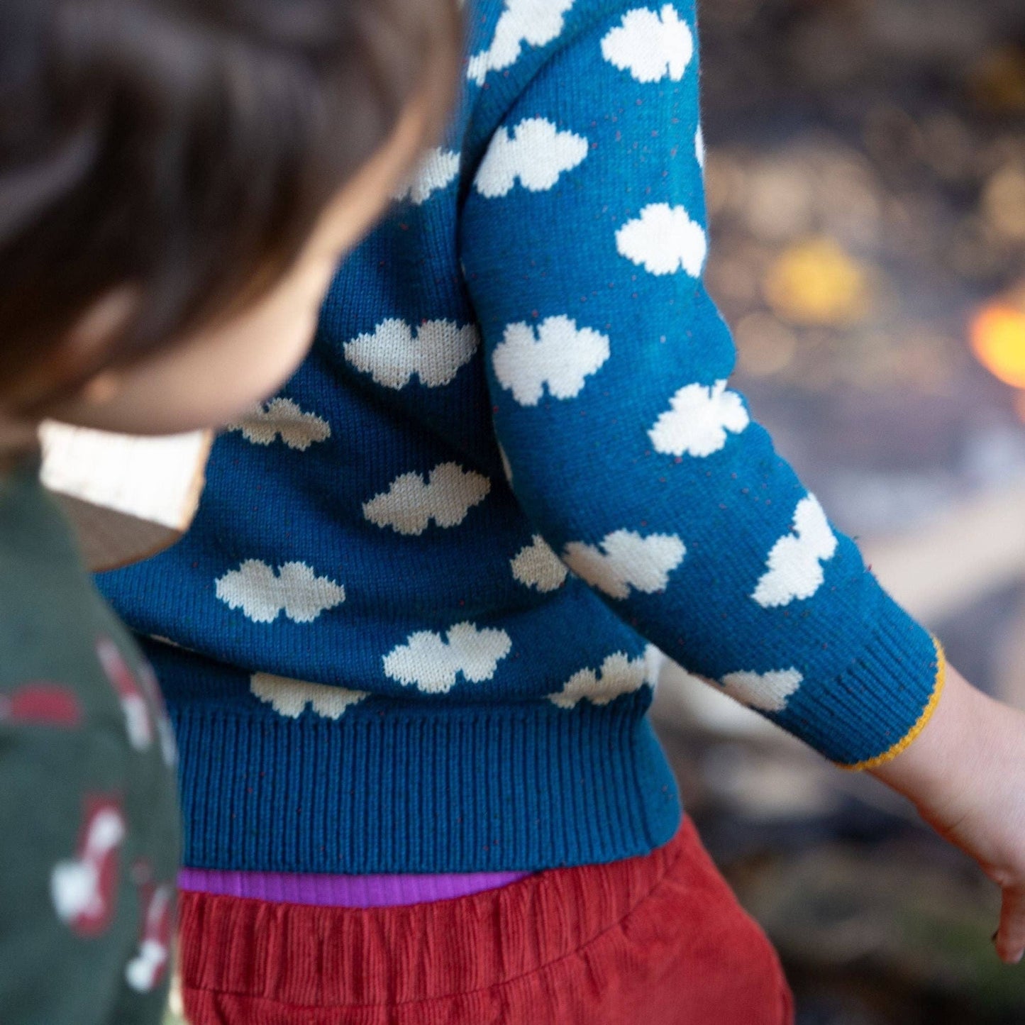 From One To Another Teal Cloud Snuggly Knitted Jumper