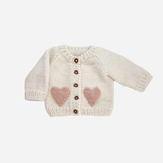 Heart Cardigan Blush Baby Girls Clothing Valentine's Sweater