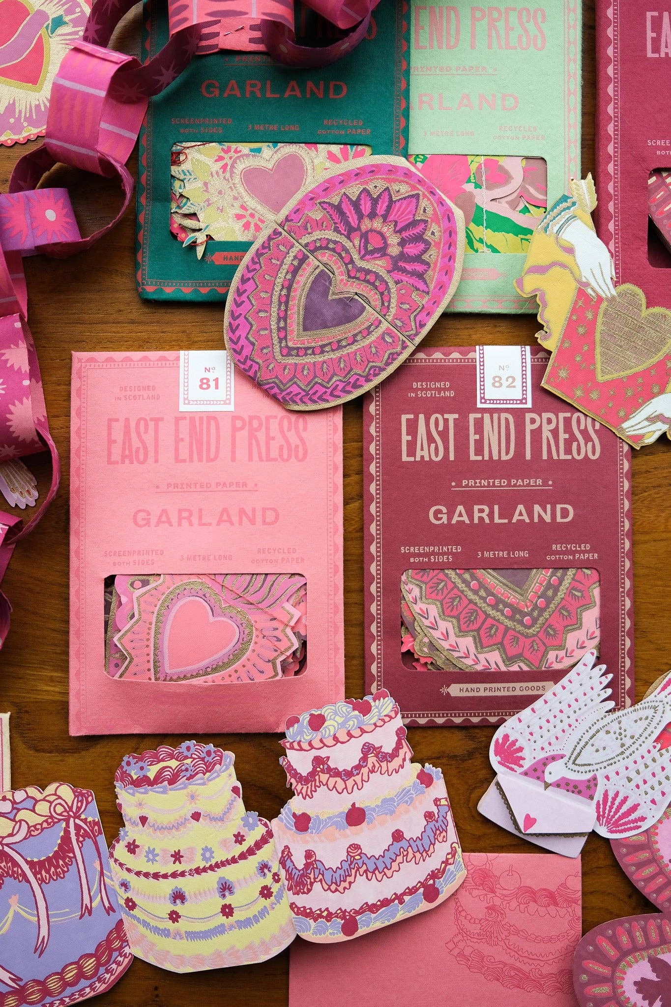 Sweet Hearts Sewn Garland