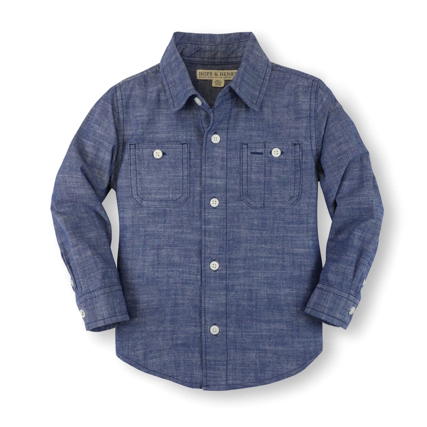 Organic Chambray Button Down Shirt - Baby