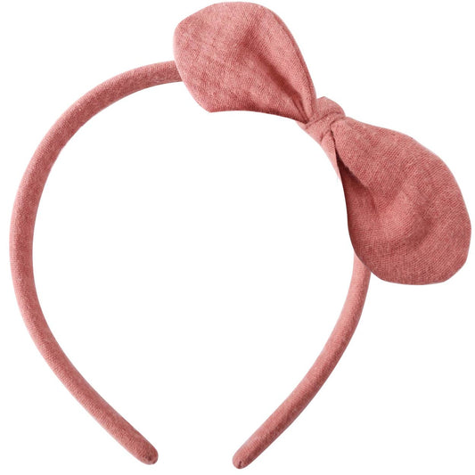 Rabbit bow headband - Ochre double gauze