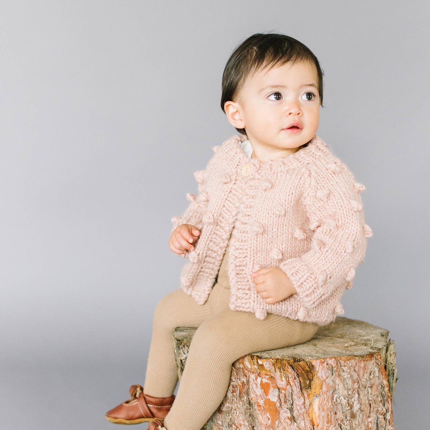 Popcorn Cardigan Blush Baby Kids Valentine Holiday Sweater