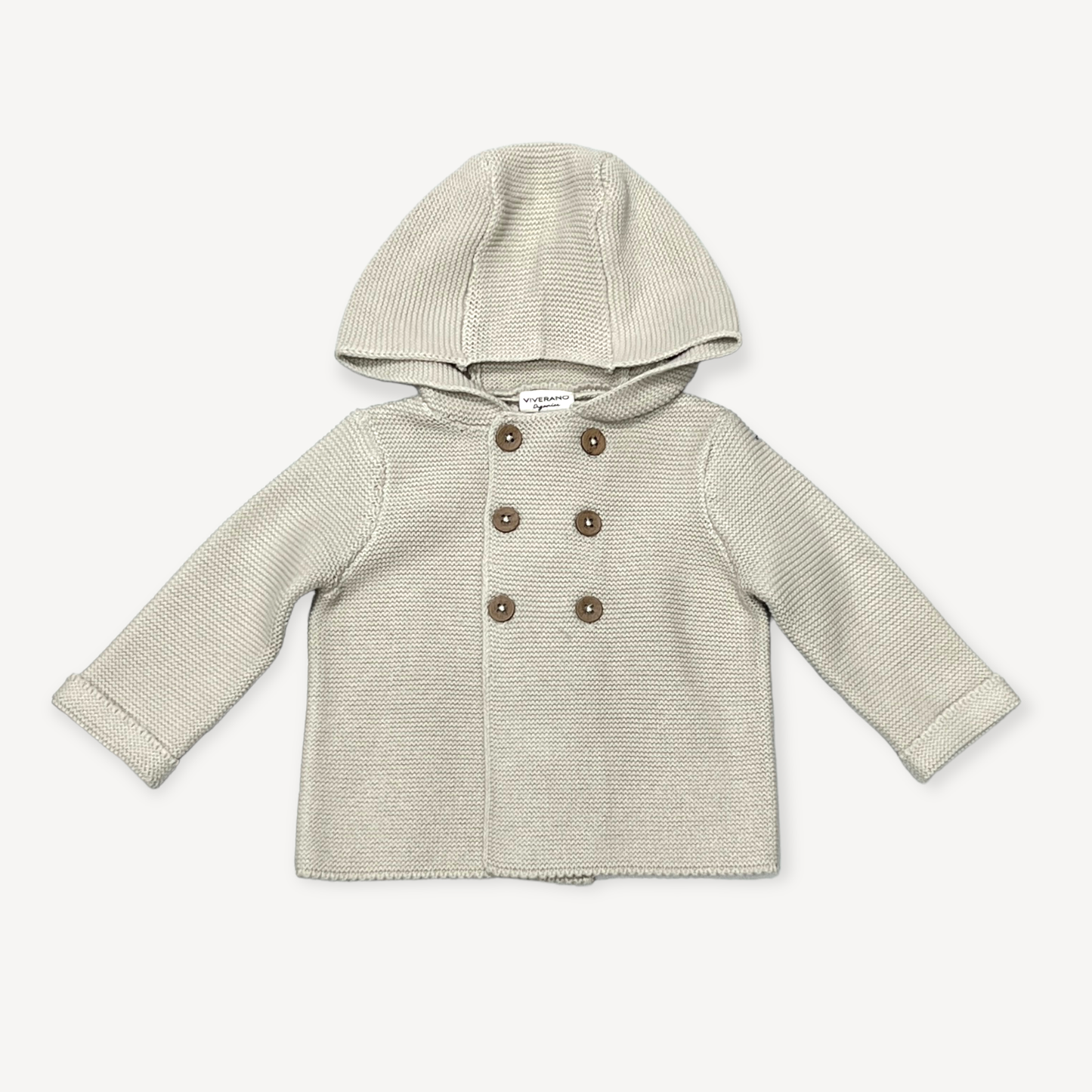 Hooded Double Button Baby Coat Jacket (Organic) 3 Colors