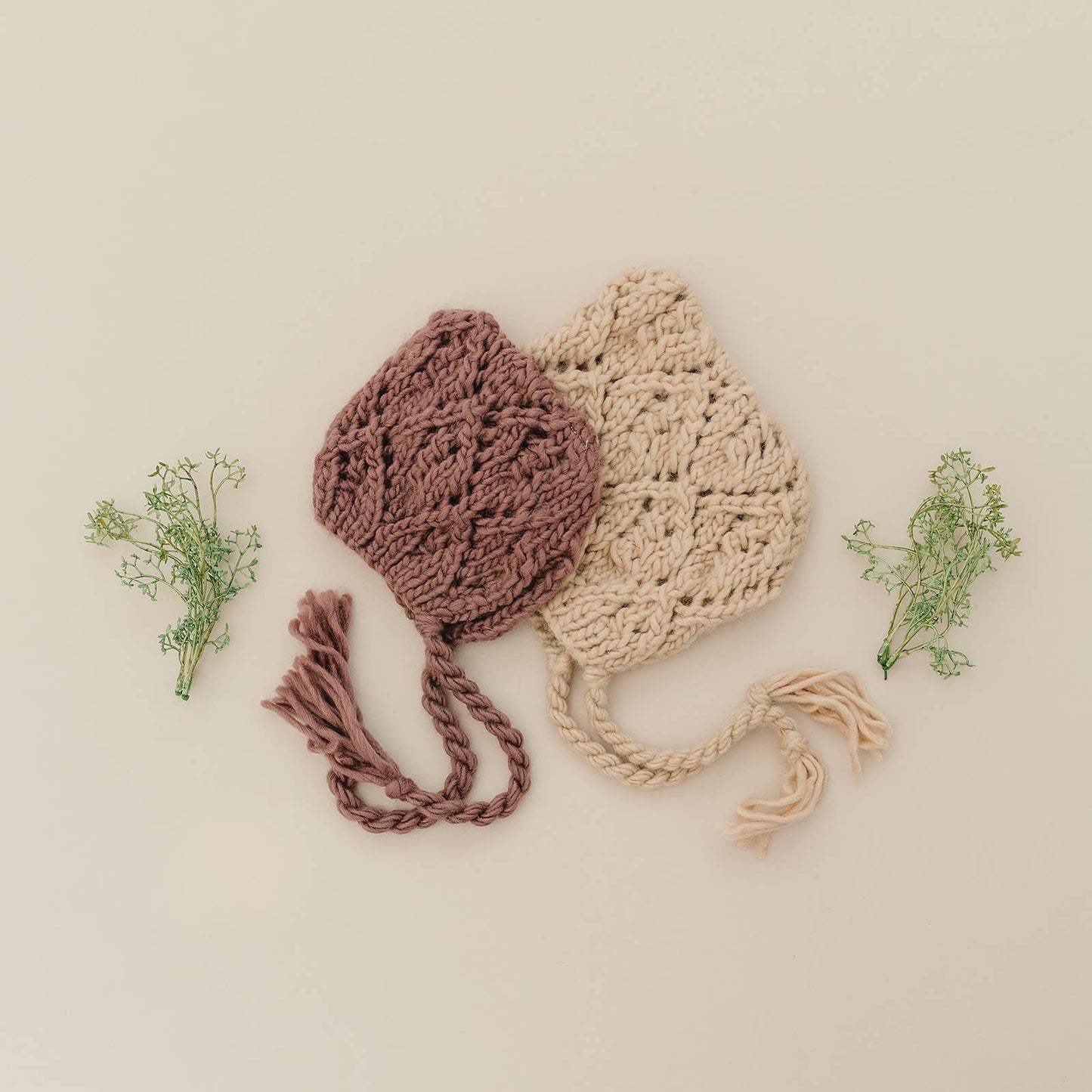 Blair Bonnet, Mauve | Hand Knit Kids & Baby Hat