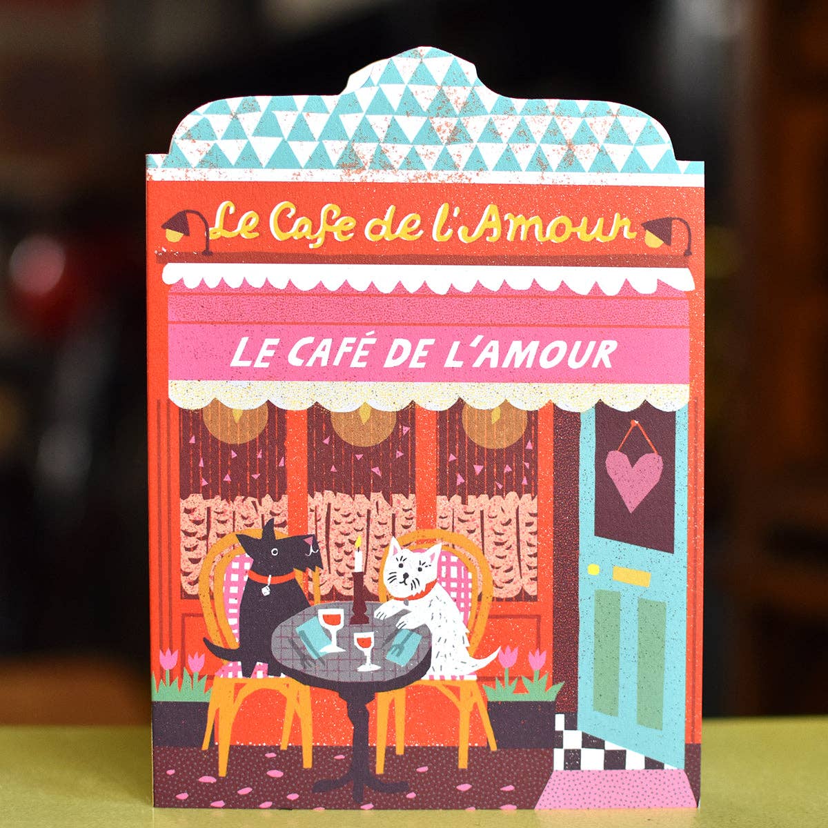 Love Cafe Die Cut Card