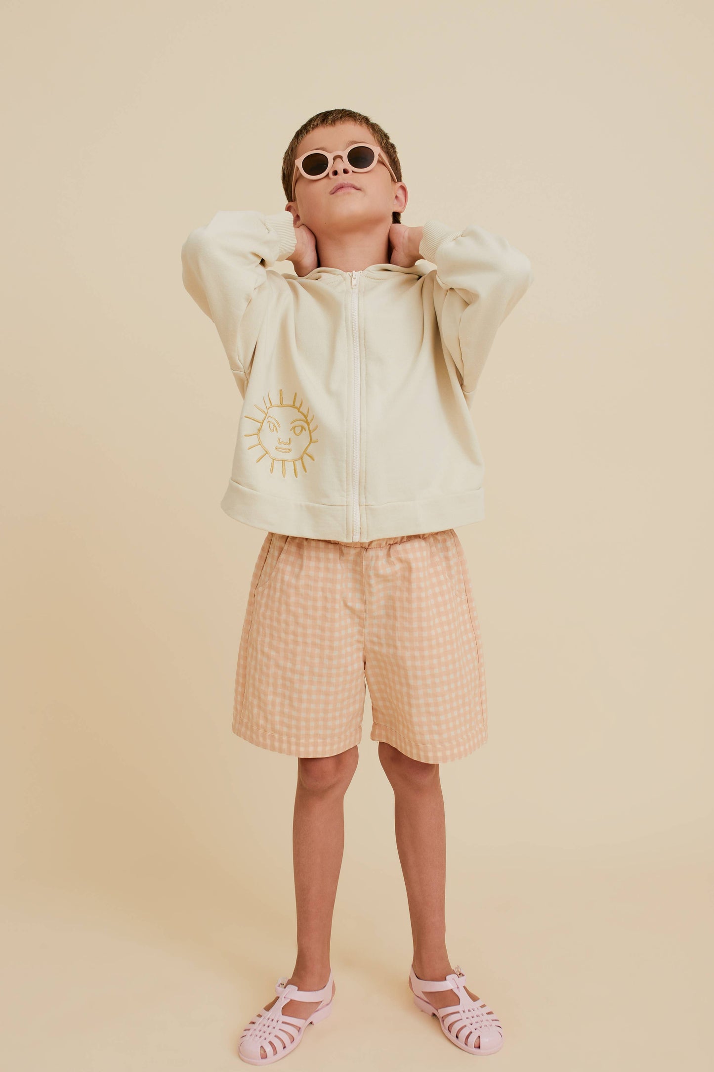 ORGANIC COTTON EMBROIDERED WASHED HOODIE