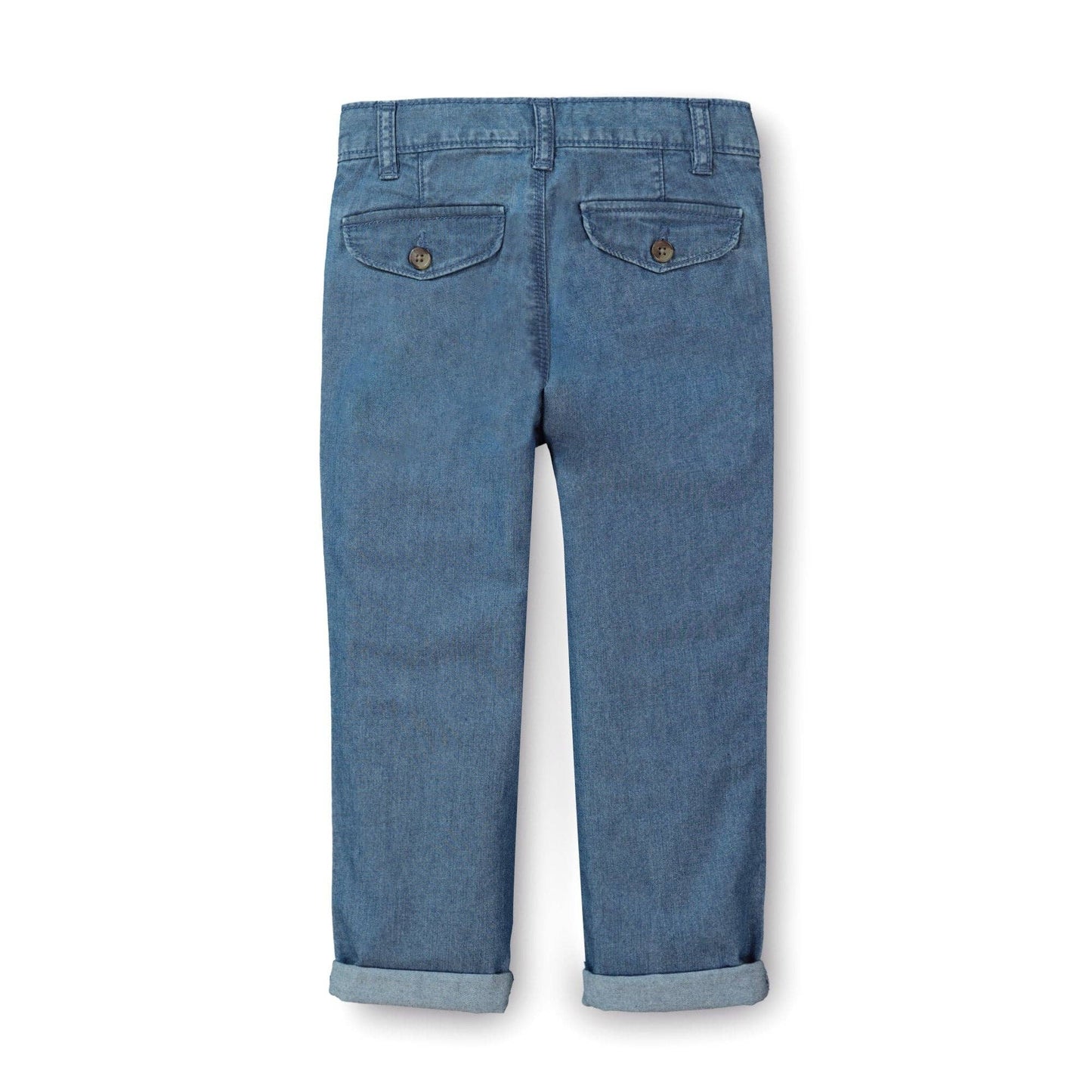 Chambray Rolled Cuff Pant With Drawstring