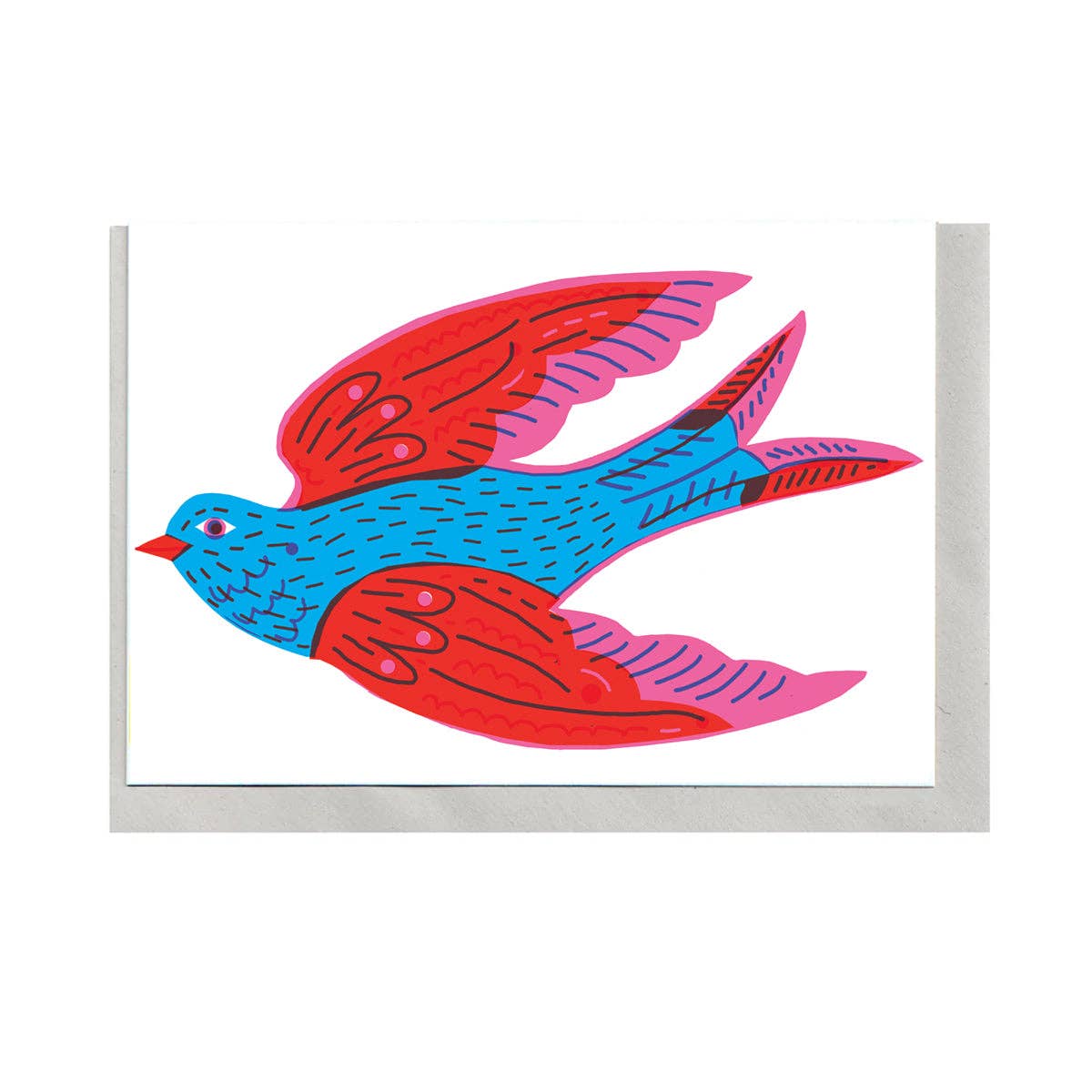 Colorful bird illustration on a white background