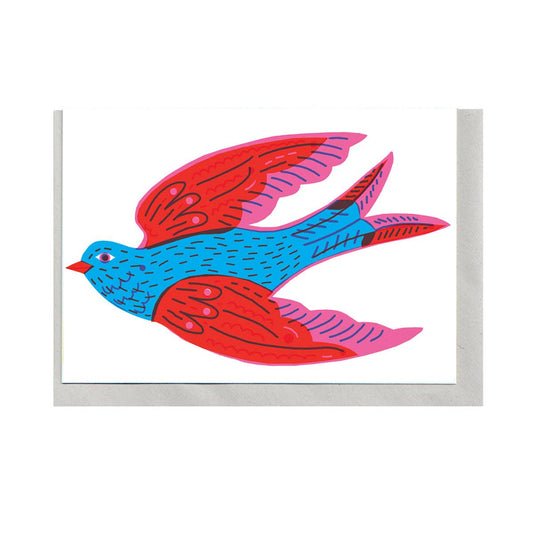 Colorful bird illustration on a white background