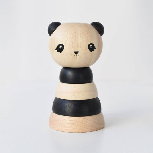 Wooden Ring Stacker - Panda