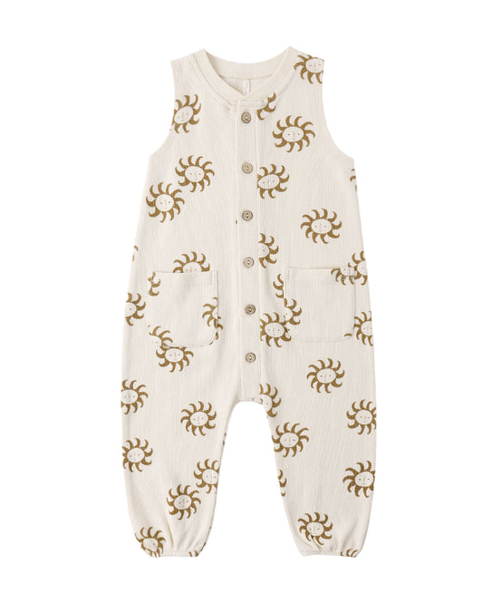 Summer Waffle Jumpsuit Sunny