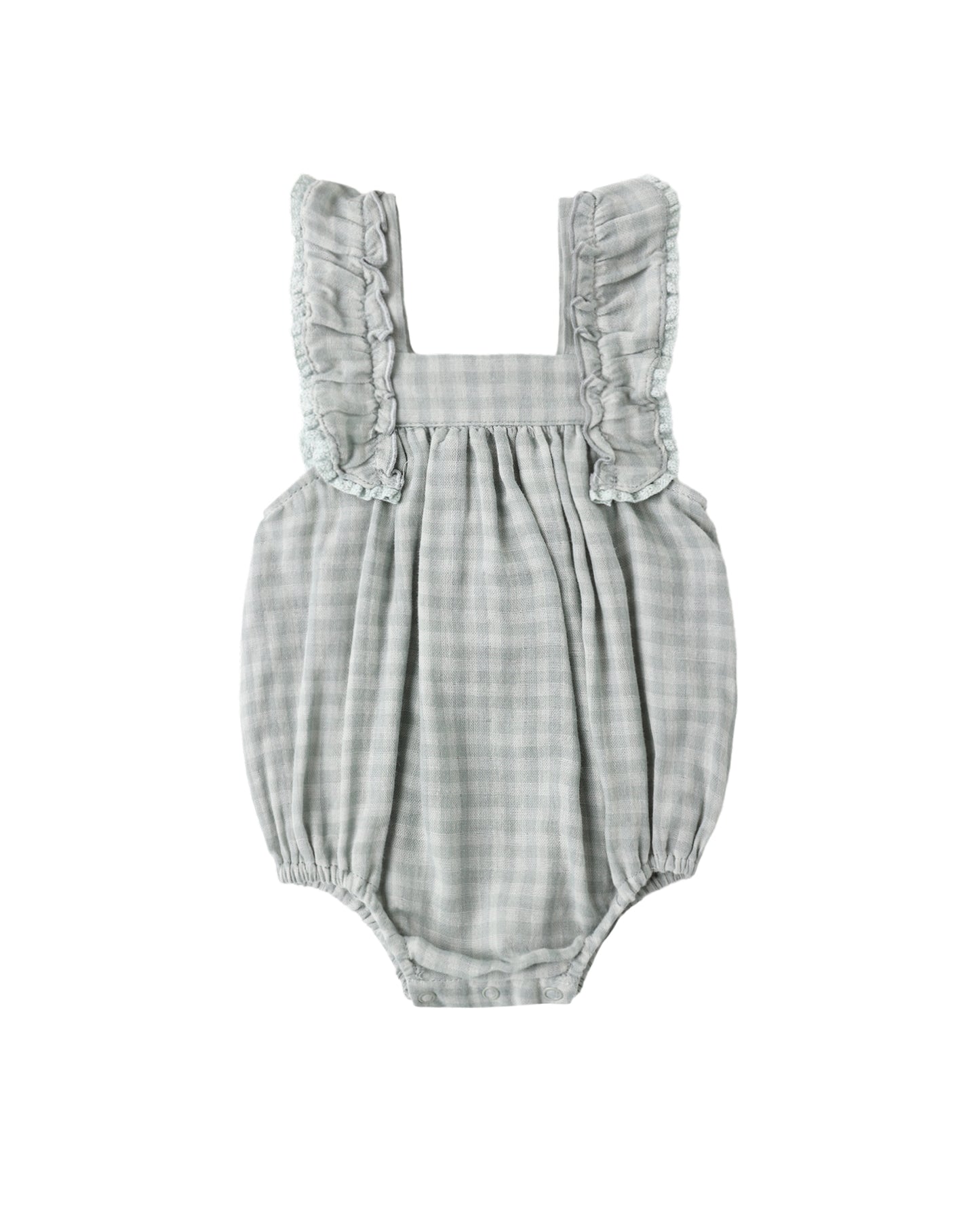 Maya Romper Green Gingham