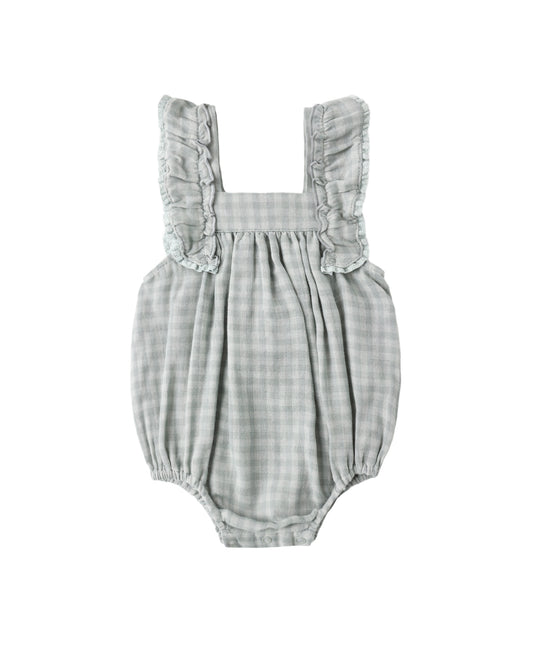 Maya Romper Green Gingham