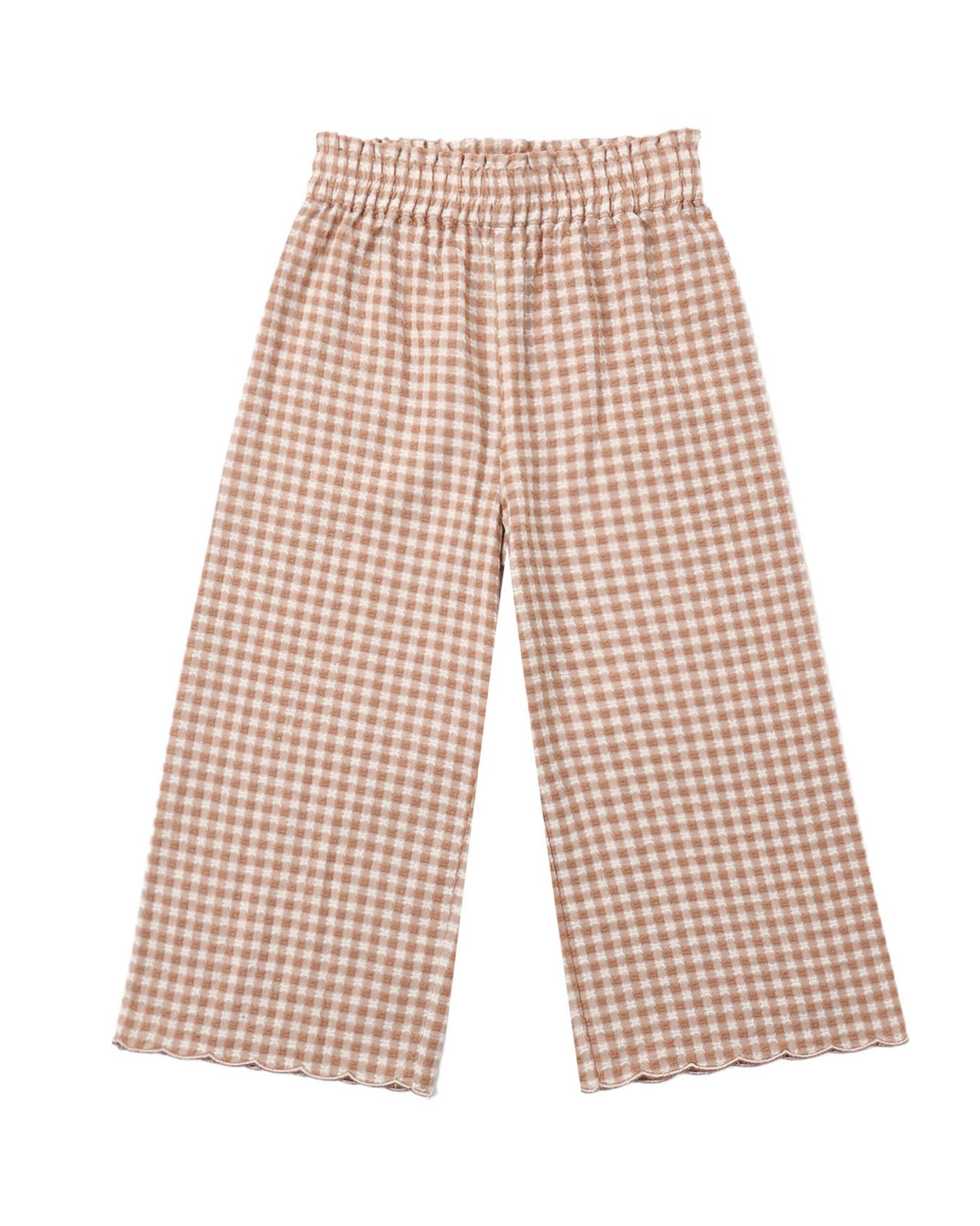 Checkered pants on a white background