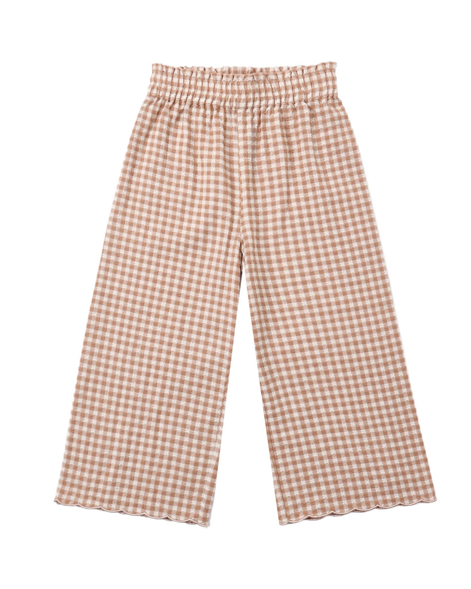Checkered pants on a white background