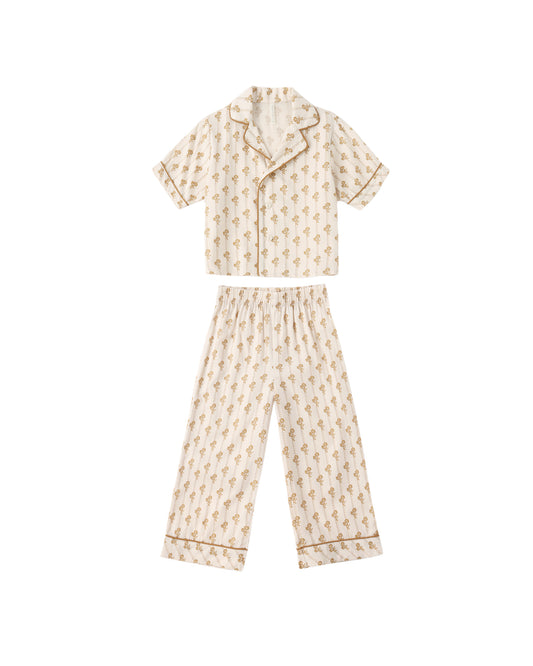 Woven Pajama Set - Golden Bloom
