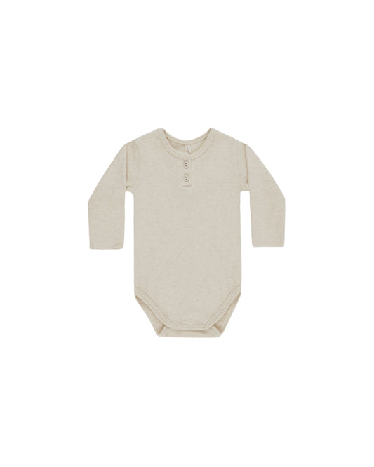 Ribbed Long Sleeve Onesie - Oatmeal