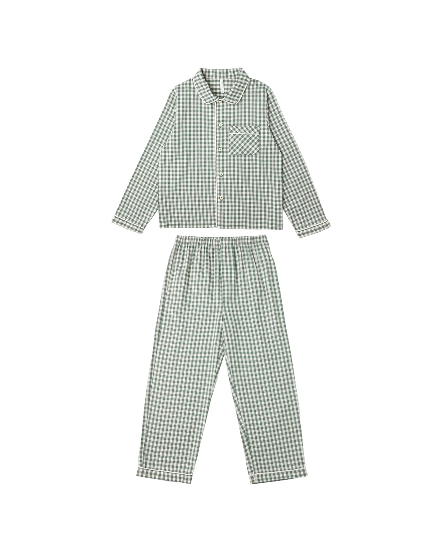 Long Sleeve Pajamas - Evergreen Gingham