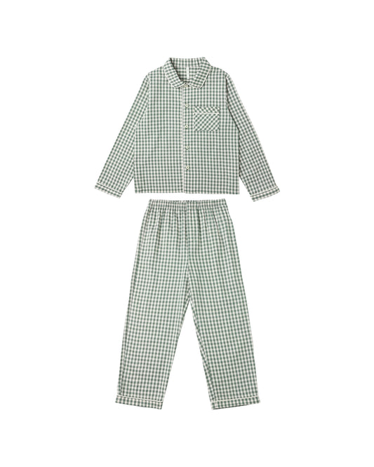 Long Sleeve Pajamas - Evergreen Gingham