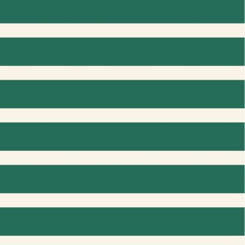 Striped Long John Pajama Set - Green Striped