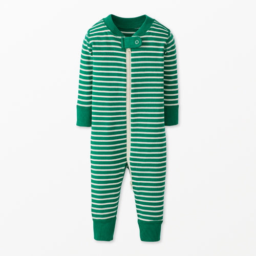 Baby Striped 2-Way Sleeper - Green & White
