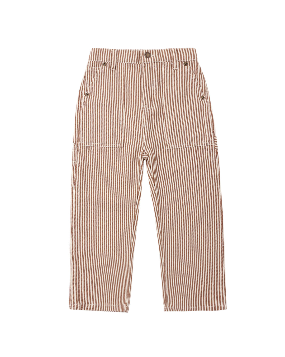 Striped pants on a white background