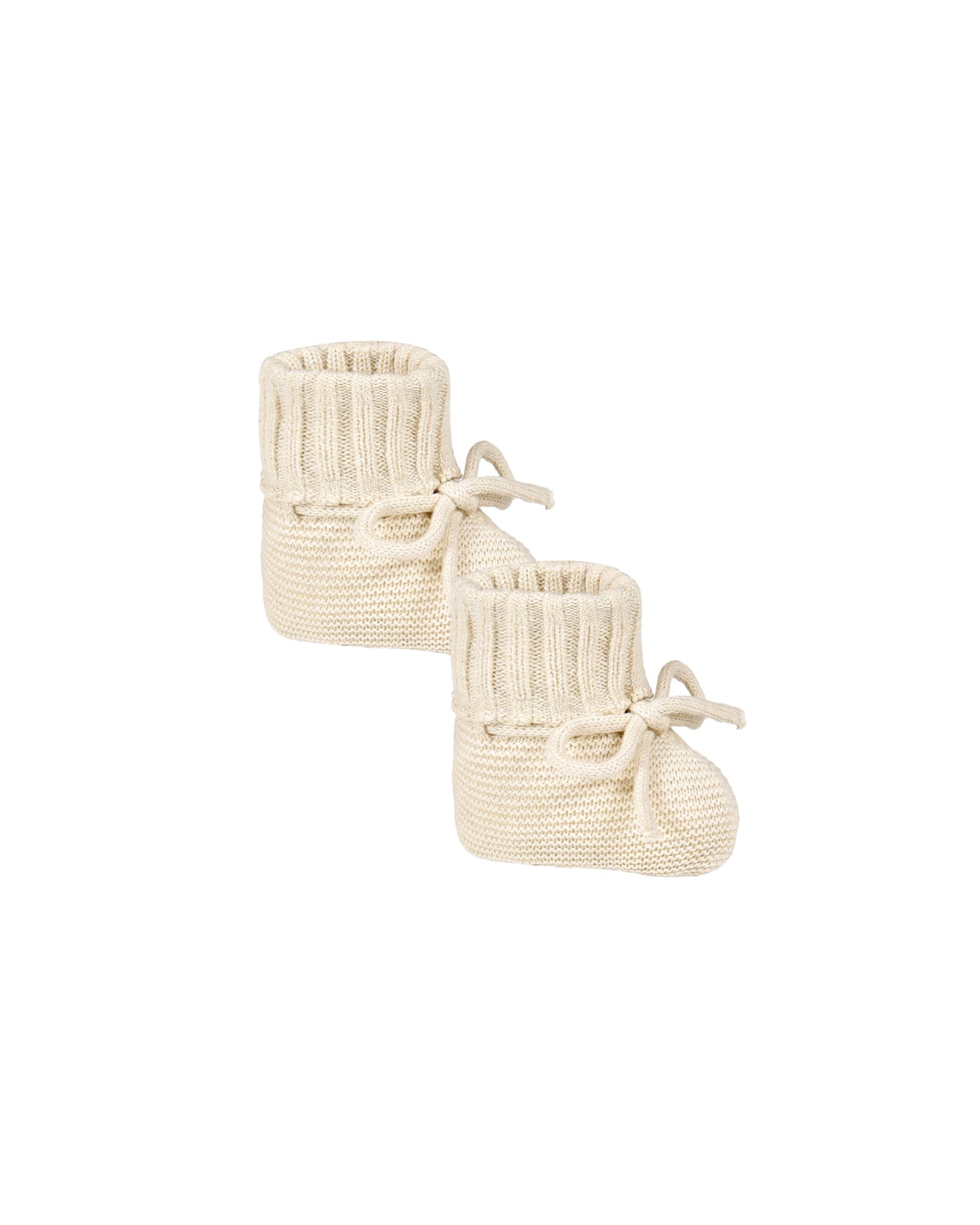 Knit Booties - Heathered Natural