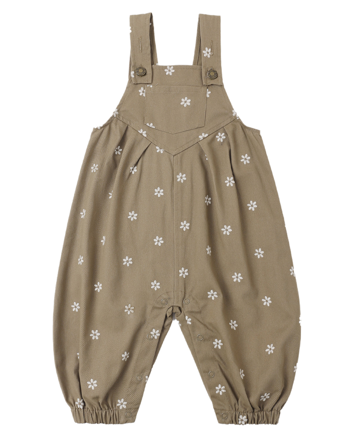 Vintage Overall Embroidered Daisies